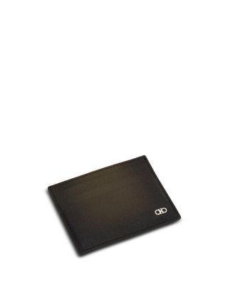 Ferragamo Men's Testa di Moro Micro Gancini Credit Card Holder