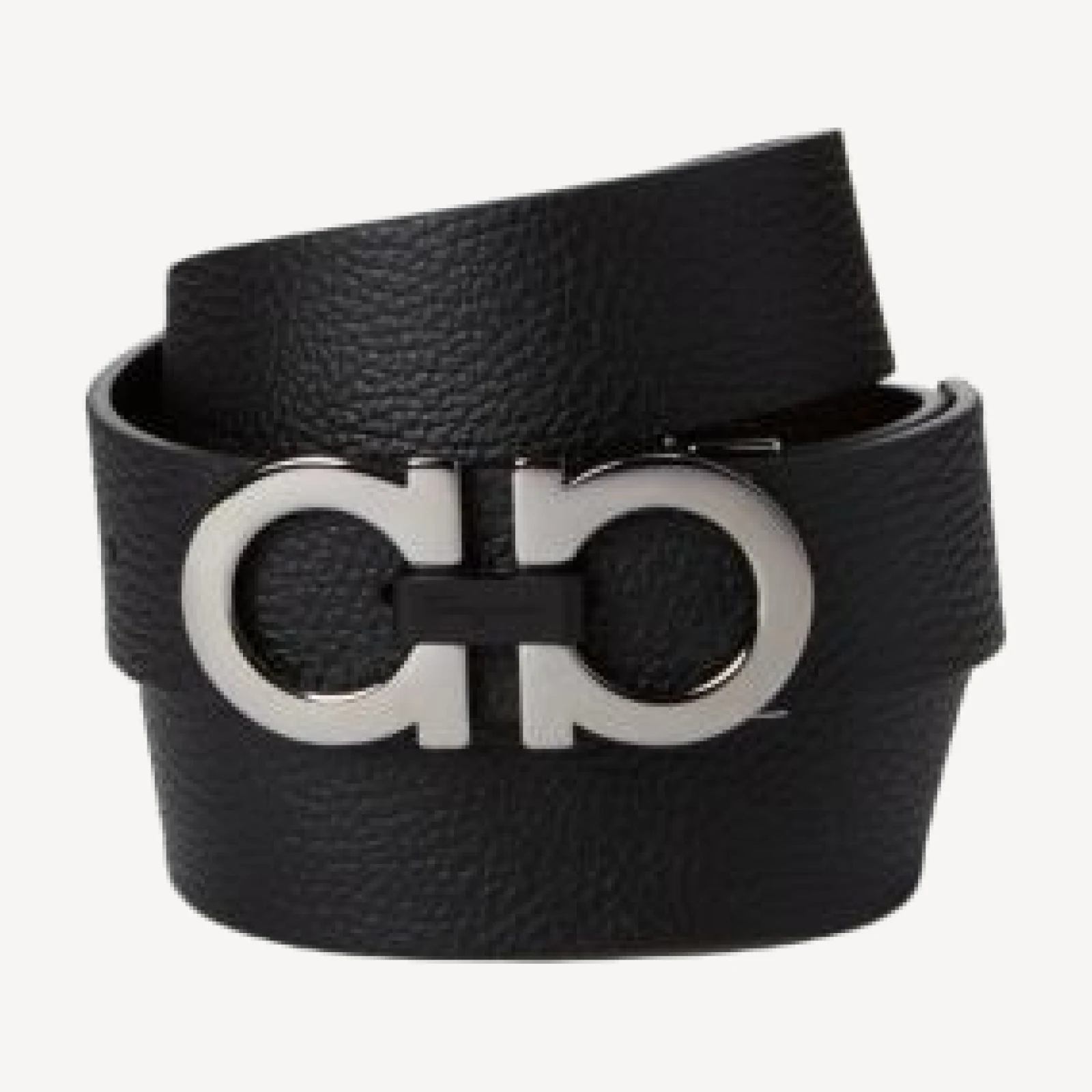 Salvatore Ferragamo Men's Double Gancini Buckle Reversible Leather Belt