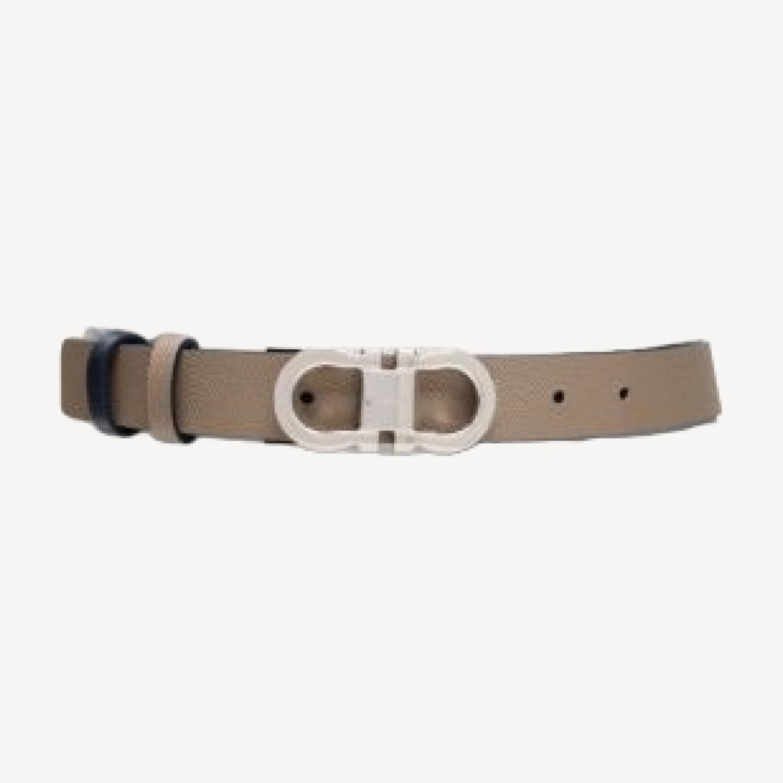 Ferragamo Women's Double Gancini Reversible Leather Belt