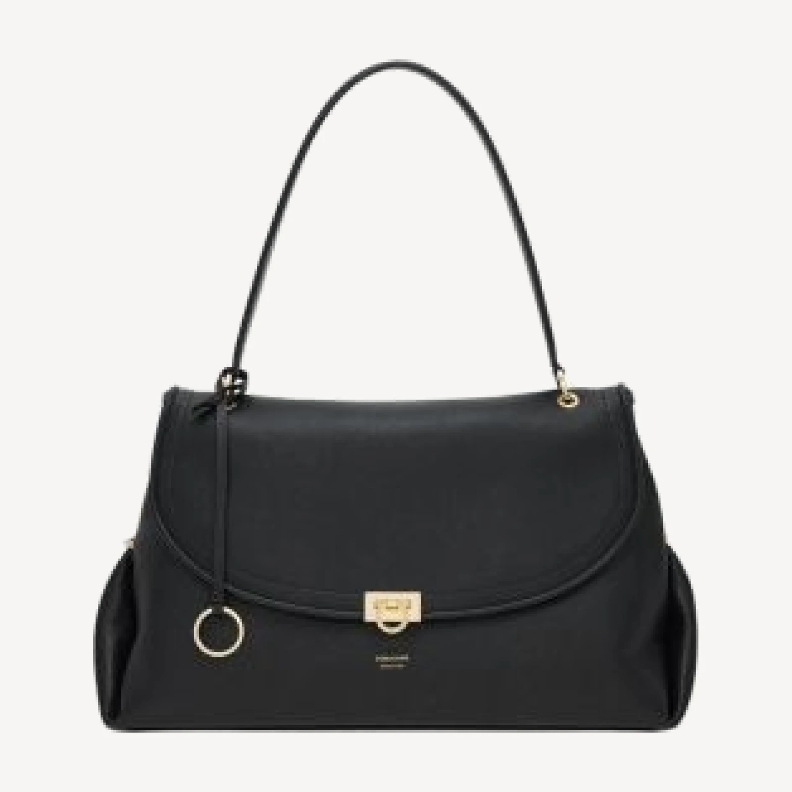 Ferragamo Gancini Large Leather Handbag