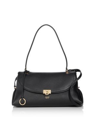 Ferragamo Gancini Leather Shoulder Bag
