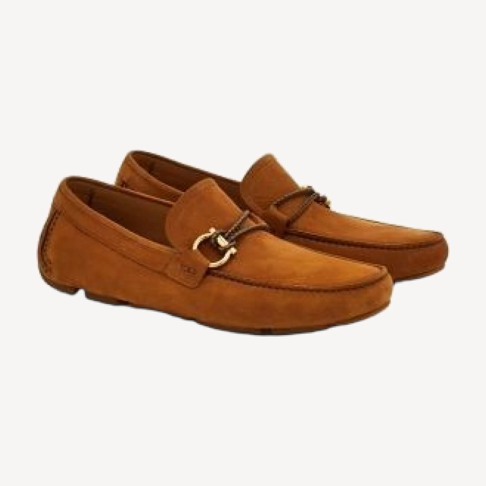 Ferragamo Men's Gancini Ornament Driver Loafers