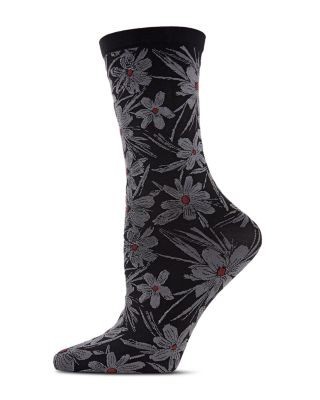 Natori Abstract Floral Crew Socks