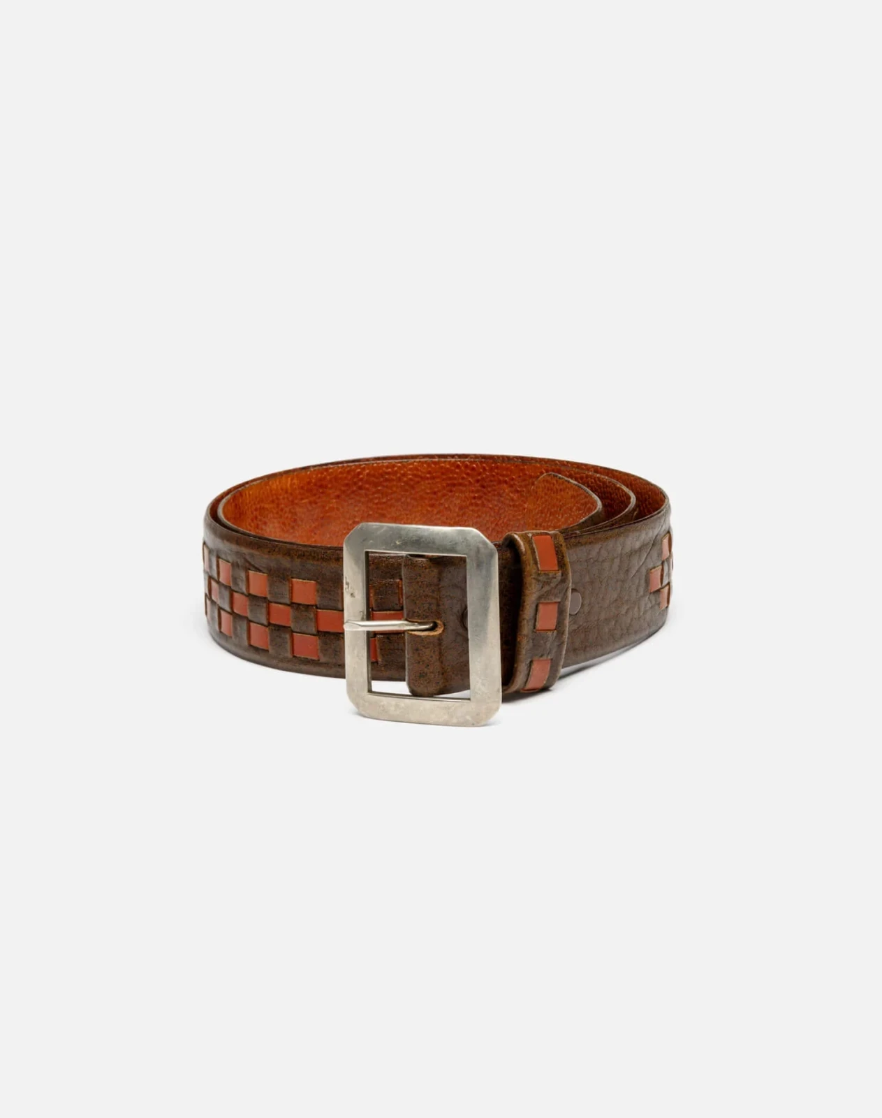 RE/DONE Vintage | 70s Checkered Leather Belt | Vintage Belts