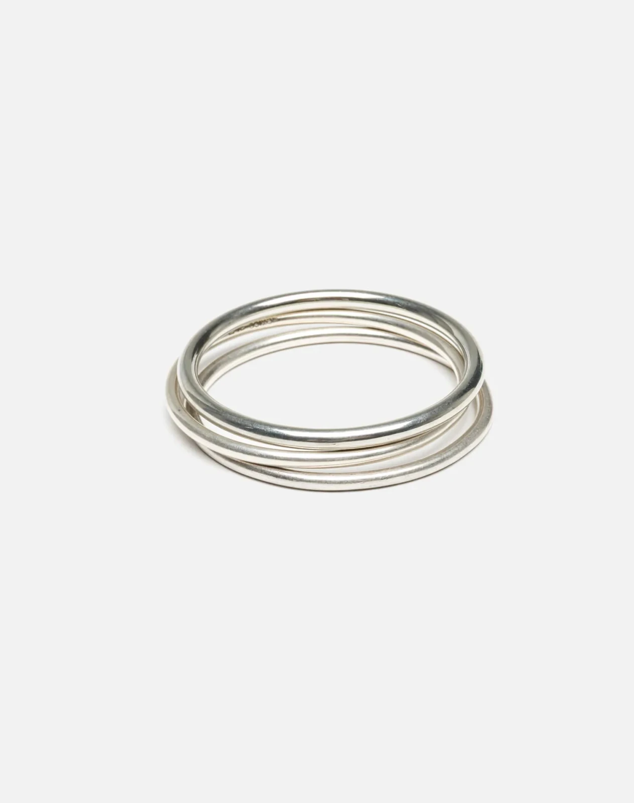 RE/DONE Vintage | 60s Sterling Tube Bangle Trio | Vintage Bracelets