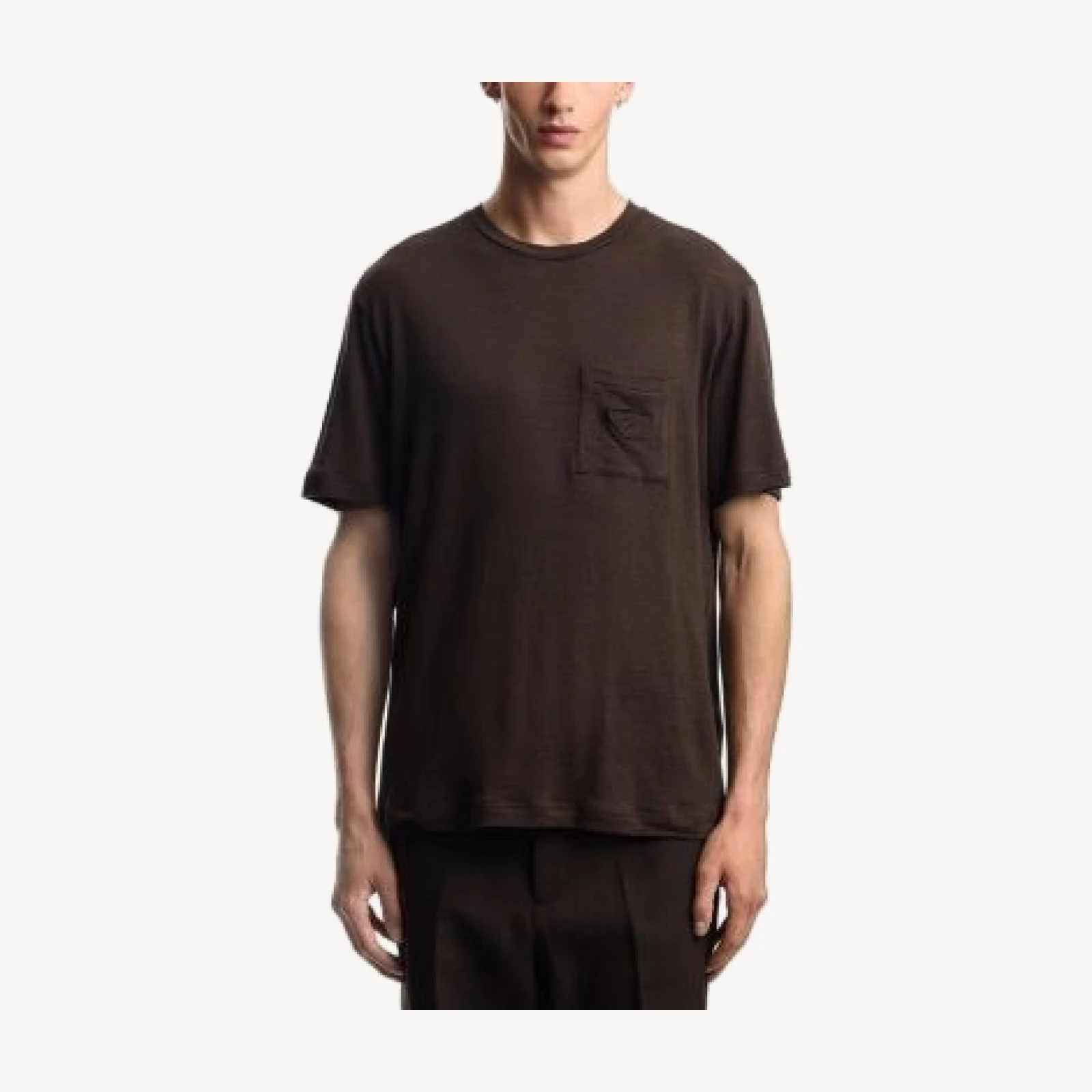 Emporio Armani Regular Fit Pocket Linen Tee