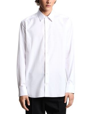Emporio Armani New York Regular Fit Micro Jacquard Cotton Dress Shirt