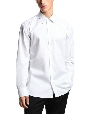 Emporio Armani New York Regular Fit Textured Cotton Dress Shirt