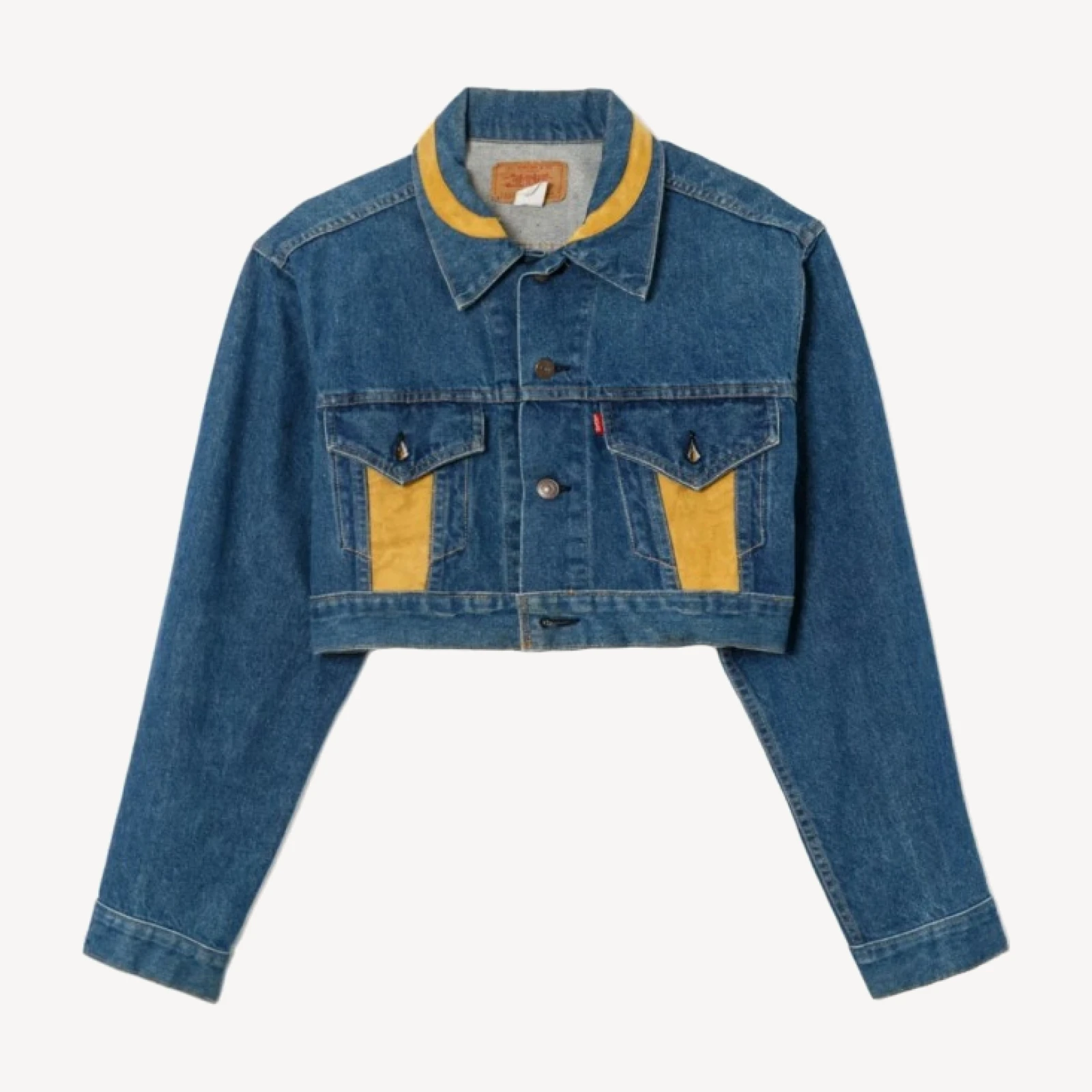 RE/DONE Vintage | 80s Cropped Denim and Suede Jacket | Vintage Jackets
