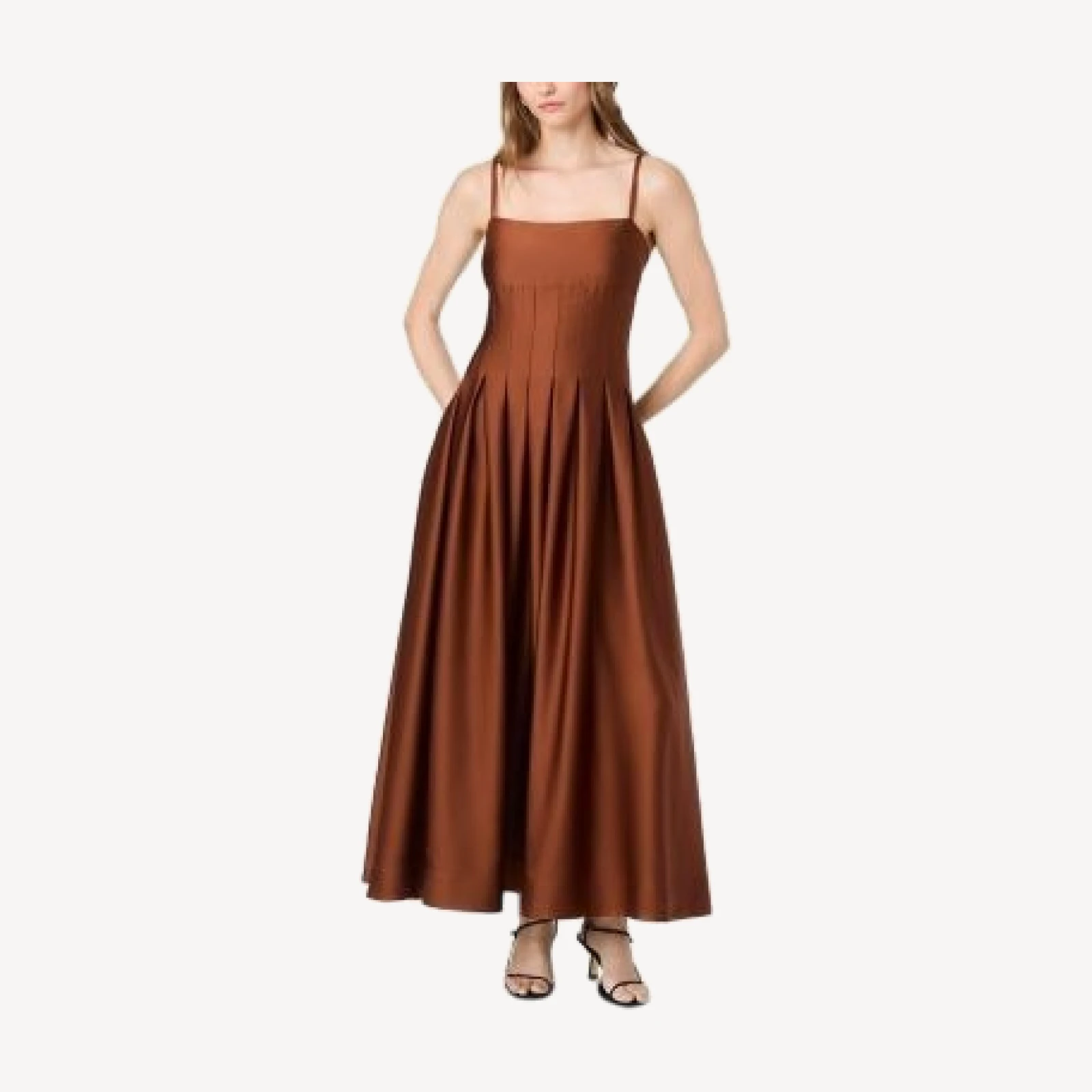 French Connection Slinky Satin Pleated Dress