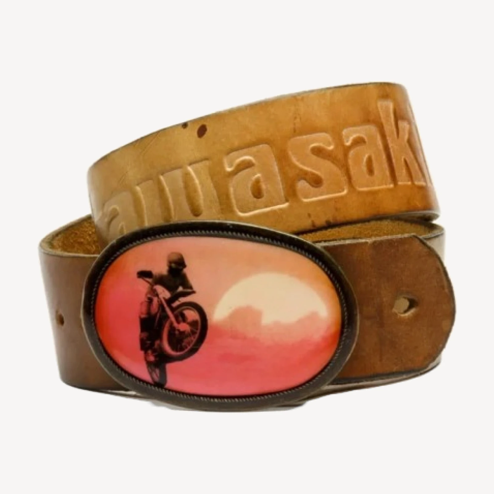 RE/DONE Vintage | 70s Kawasaki Belt with Enameled Buckle | Vintage Belts