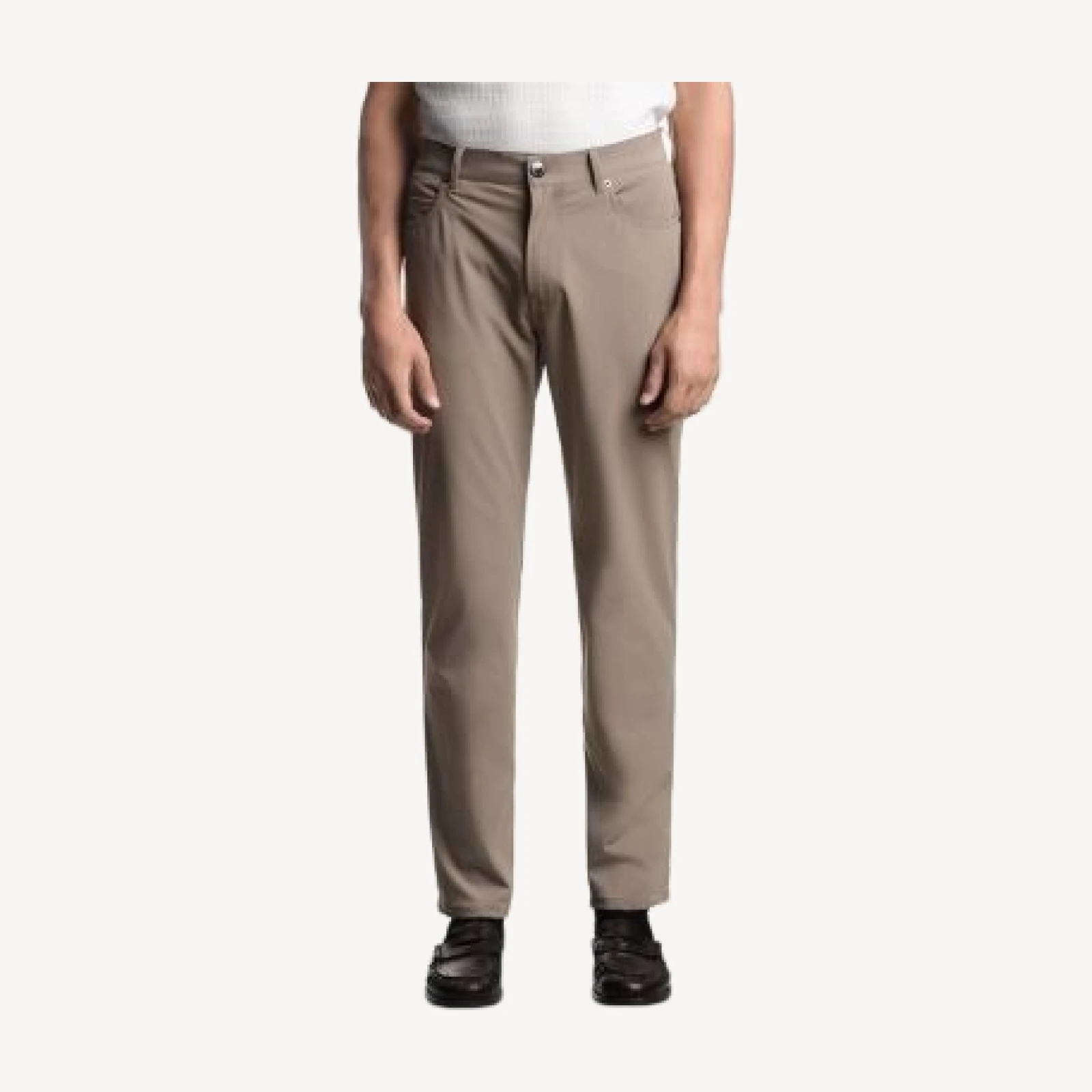 Emporio Armani Regular Fit Pants in Light Brown