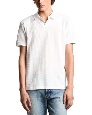 Emporio Armani Jacquard Textured Cotton Polo Shirt