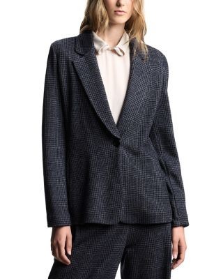Emporio Armani Prince Of Wales Single Button Blazer