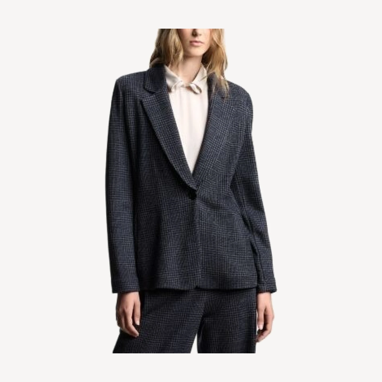 Emporio Armani Prince Of Wales Single Button Blazer
