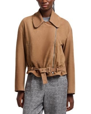 Emporio Armani Nubuck Leather Biker Jacket