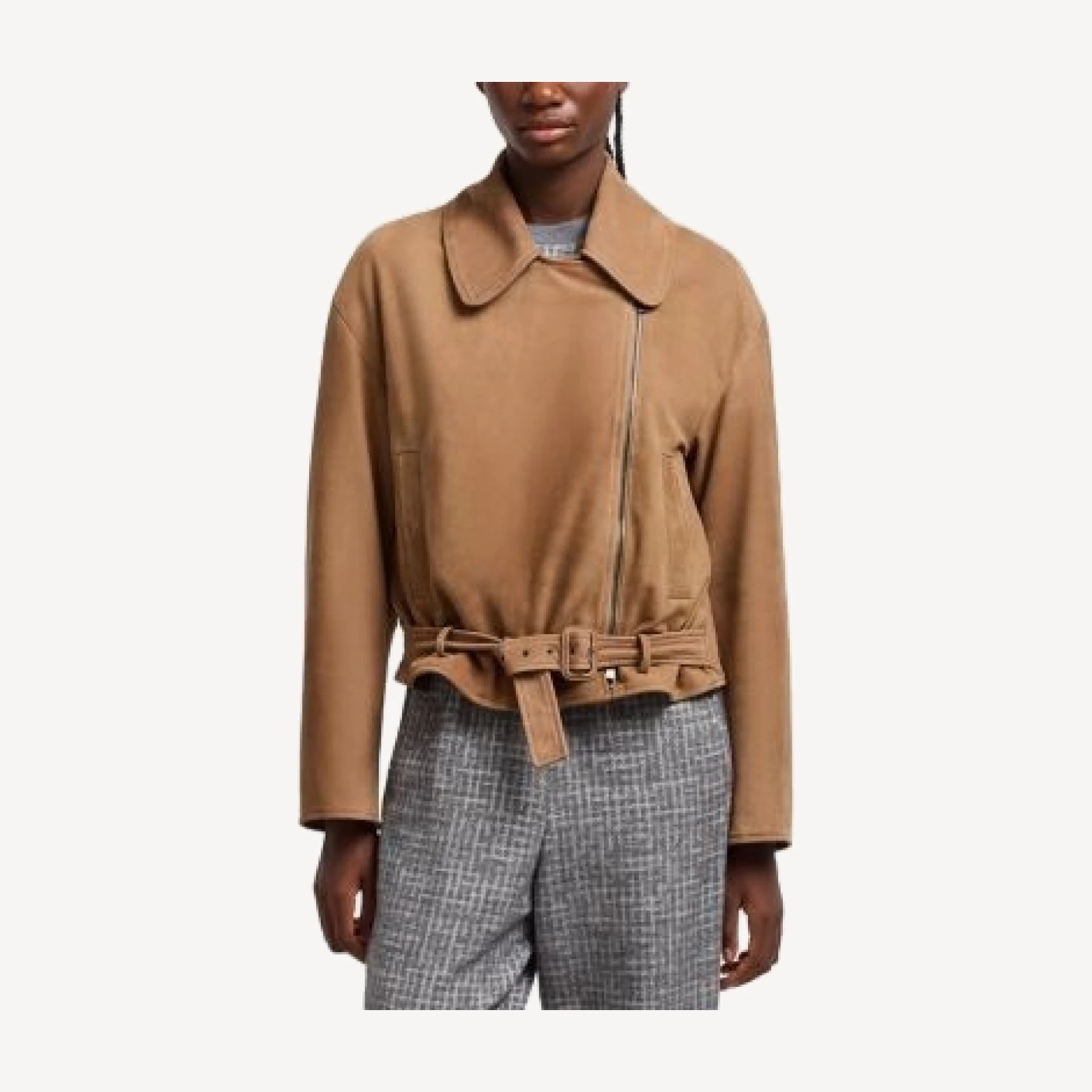 Emporio Armani Nubuck Leather Biker Jacket