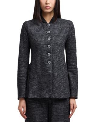 Emporio Armani Micro Houndstooth Back Pleat Blazer