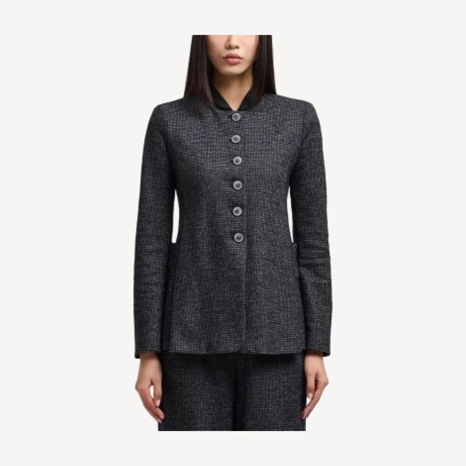Emporio Armani Micro Houndstooth Back Pleat Blazer
