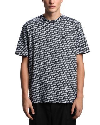 Emporio Armani Regular Fit Optical Jacquard Print Tee