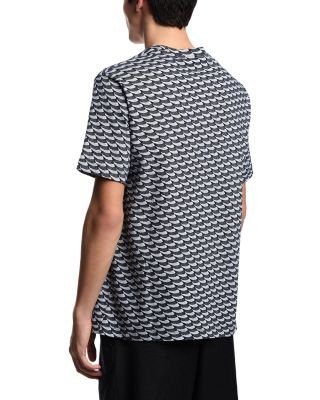 Emporio Armani Regular Fit Optical Jacquard Print Tee