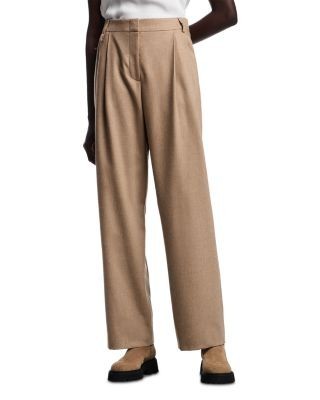 Emporio Armani Icon Wool Blend Pleated Pants