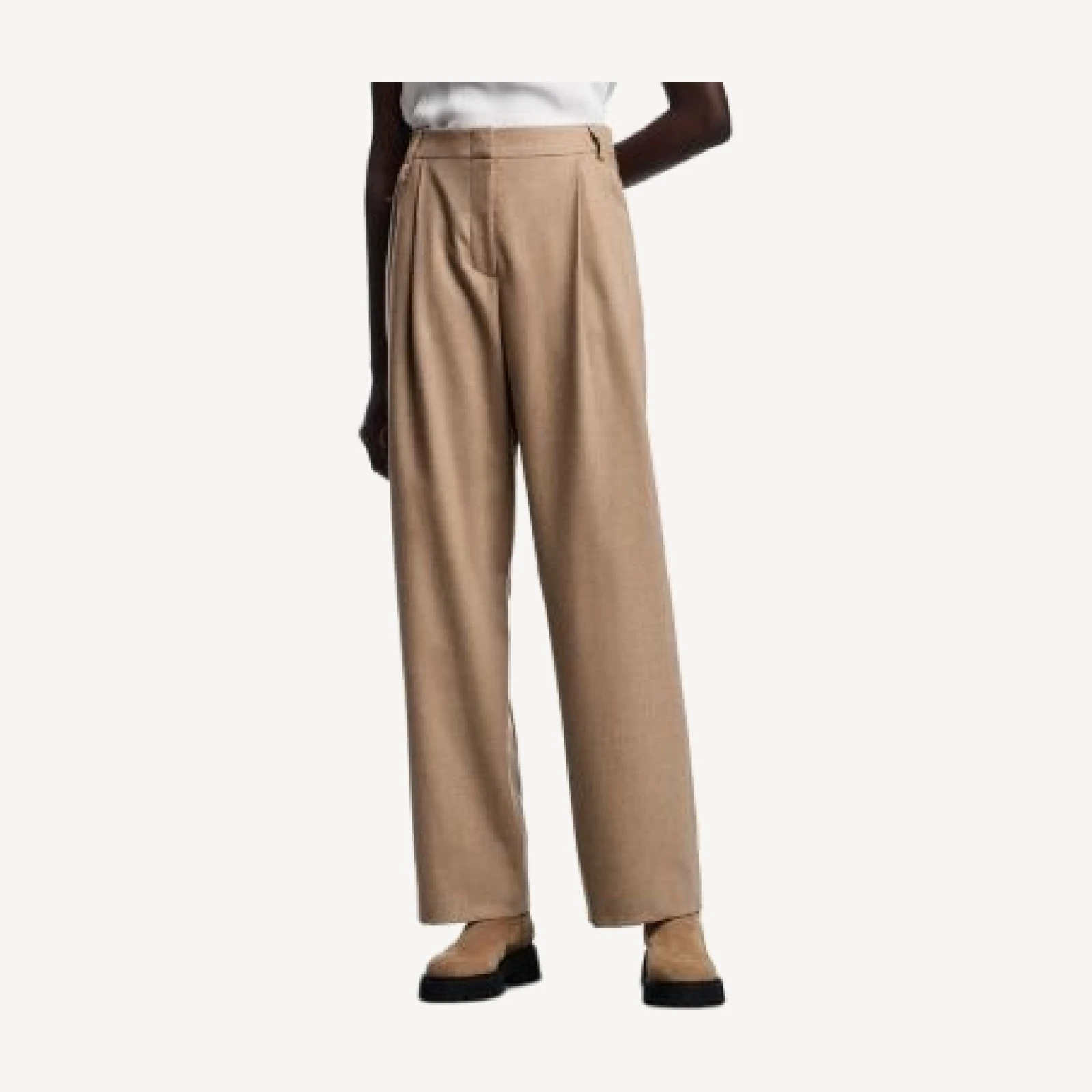 Emporio Armani Icon Wool Blend Pleated Pants