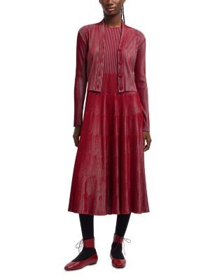 Emporio Armani Bicolor Rib Midi Dress
