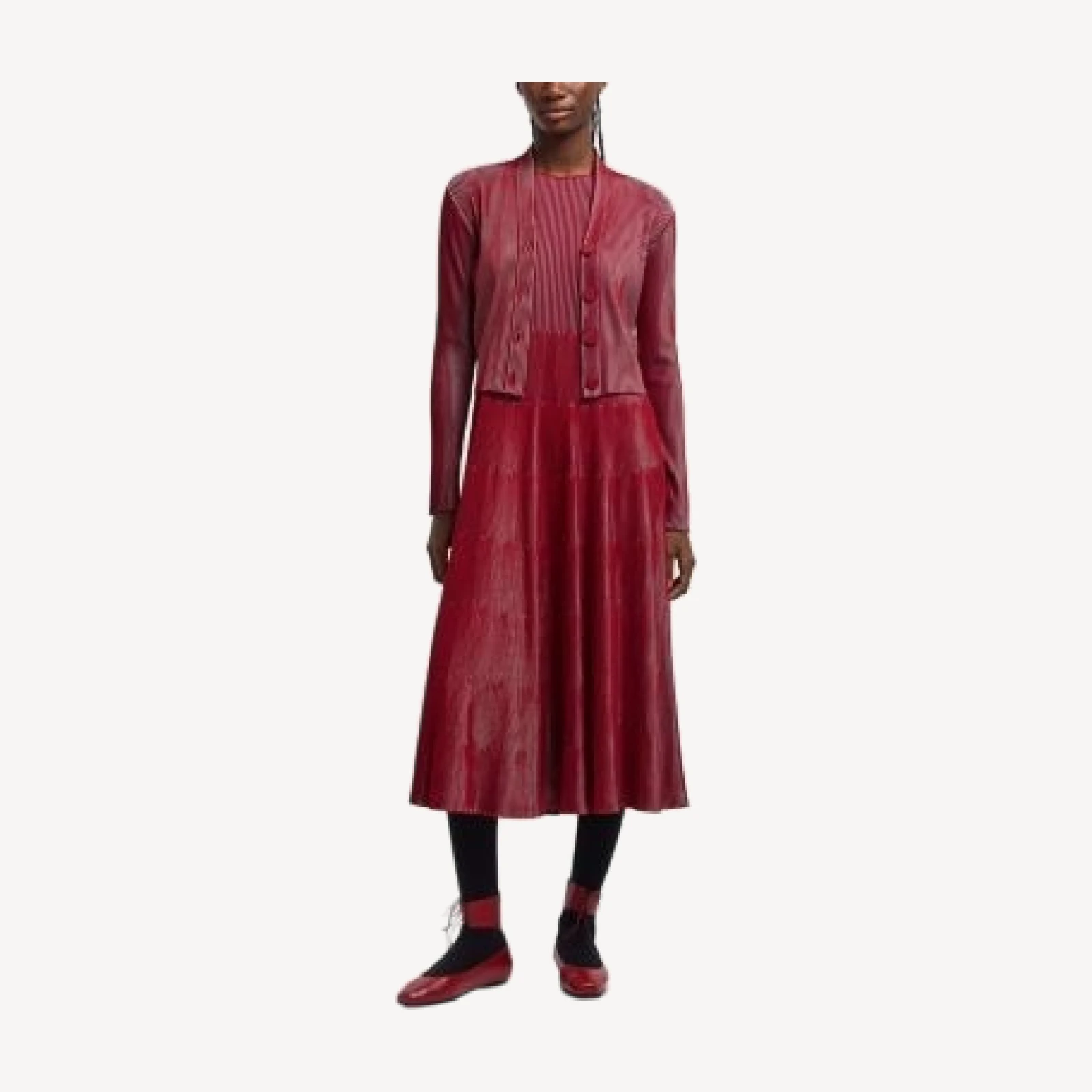 Emporio Armani Bicolor Rib Midi Dress