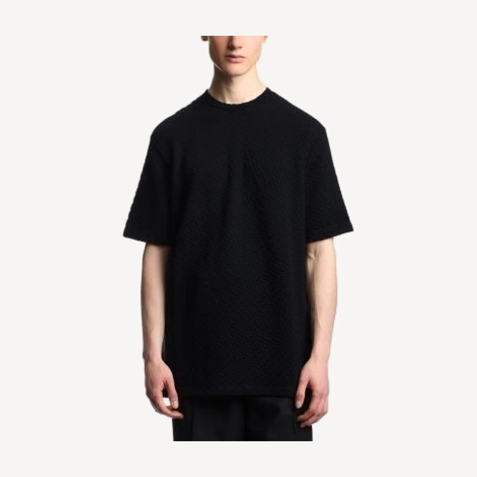 Emporio Armani Geometric Jacquard Jersey Tee