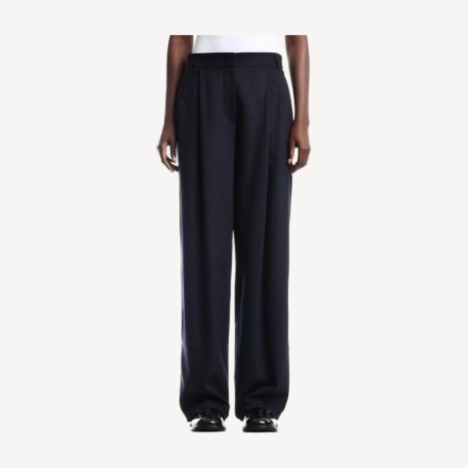 Emporio Armani Wool & Cashmere Stretch Wide Leg Pants