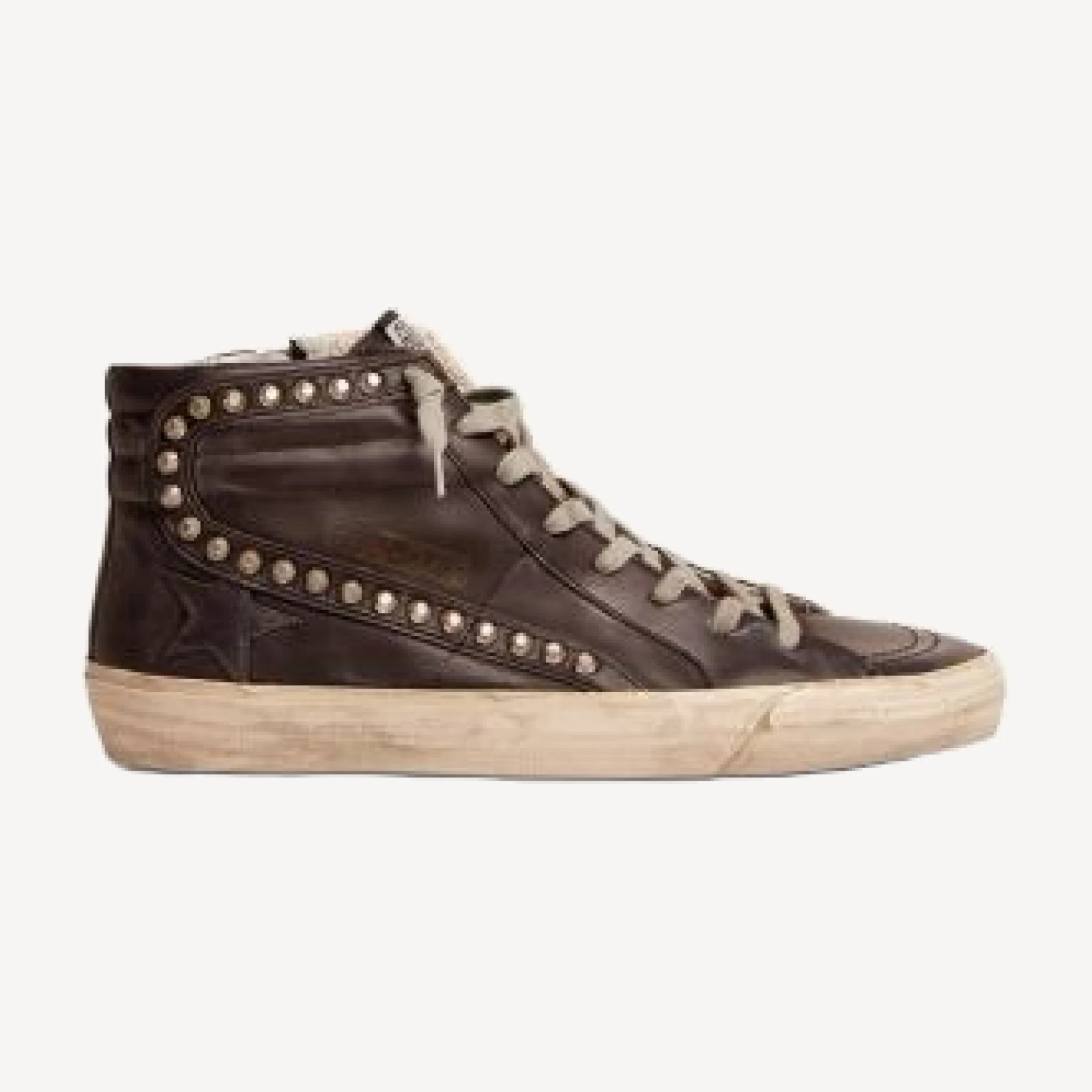 Golden Goose Men's Slide High Top Sneakers with Studs