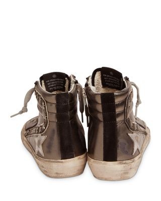 Golden Goose Women's Lace-Up Slide Laminated Star Sneakers