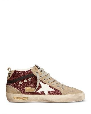 Golden Goose Women's Mid Star Glitter Sneakers