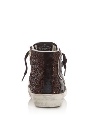 Golden Goose Women's Slide Glitter High Top Sneakers