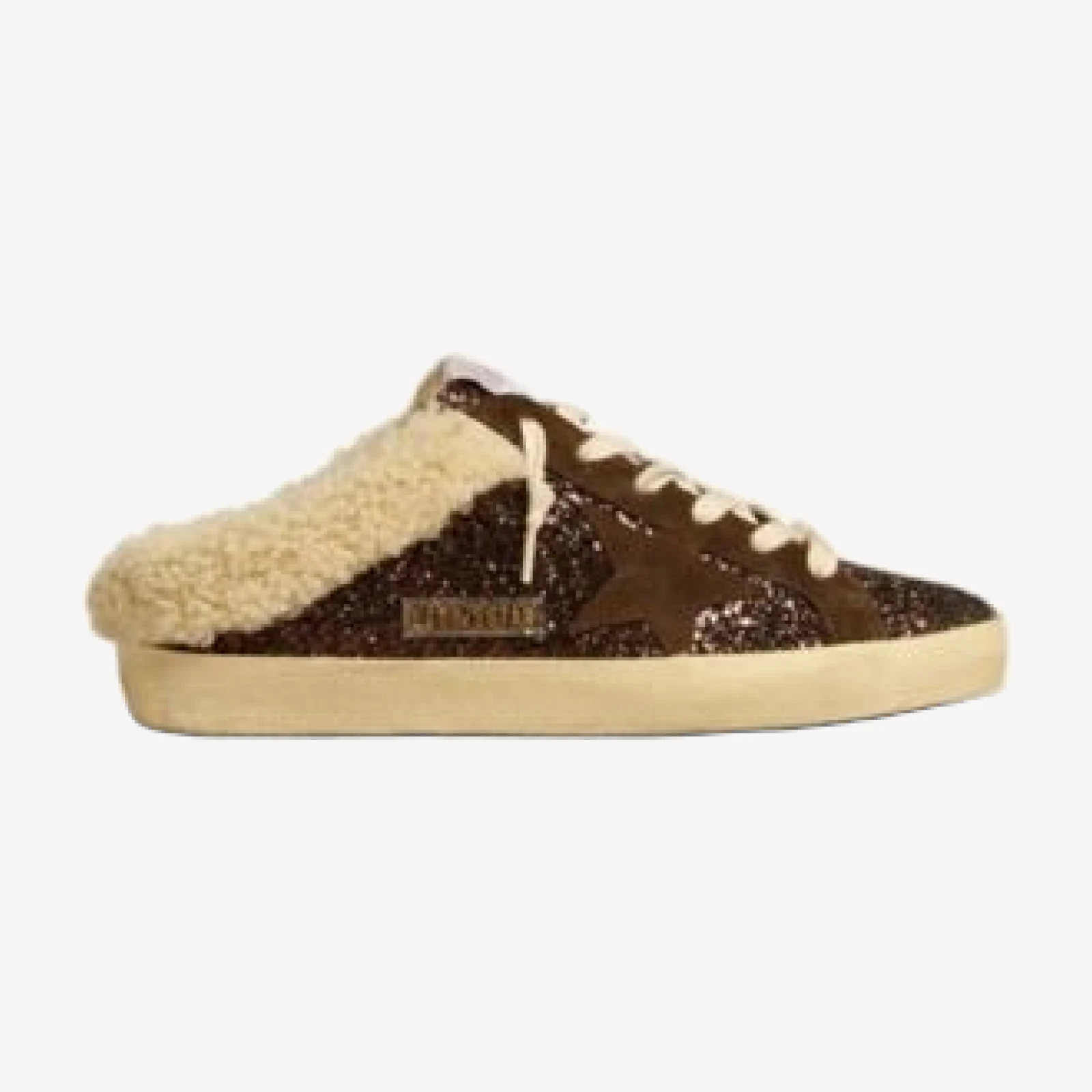 Golden Goose Women's Super-Star Glitter Shearling Mule Sneakers