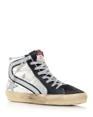 Golden Goose Women's Slide Laminated High Top Sneakers