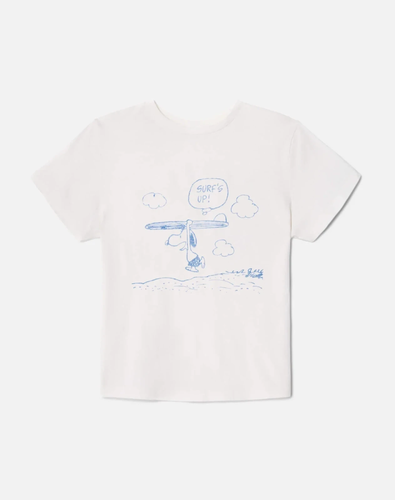 Classic "Snoopy Surfs Up" Tee - Vintage White