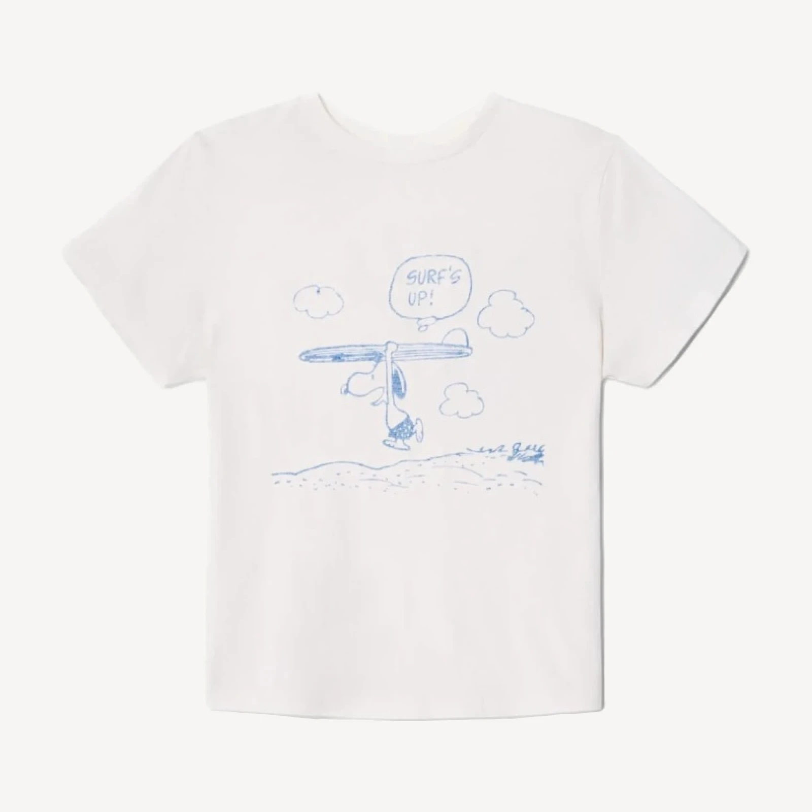 Classic "Snoopy Surfs Up" Tee - Vintage White