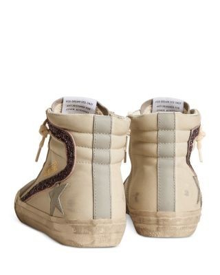 Golden Goose Women's Slide Classic Star & Glitter Wave High Top Sneakers