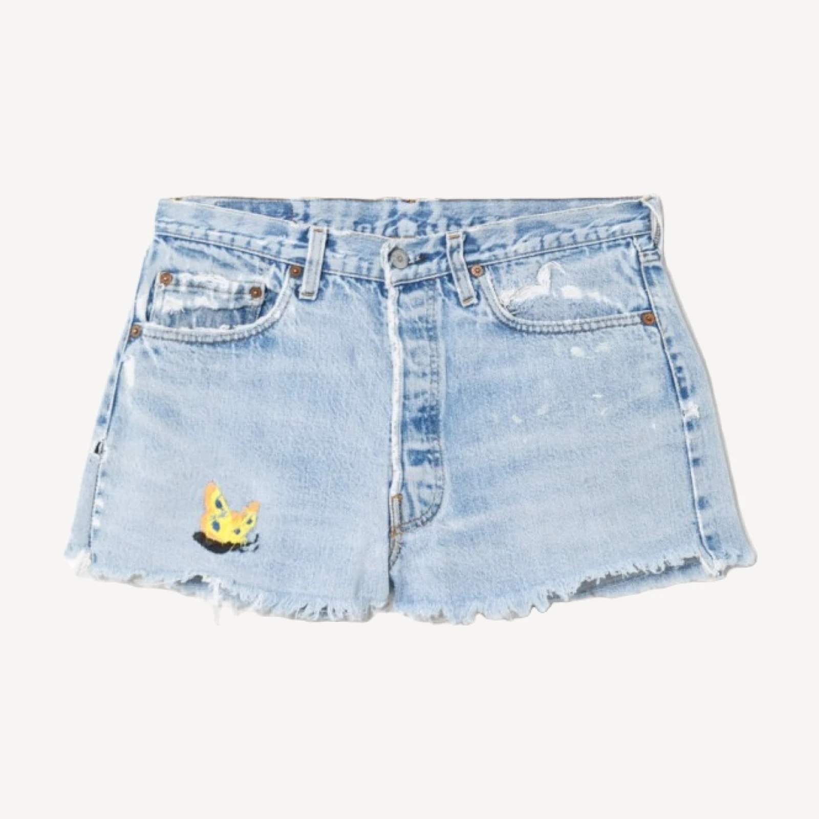 80s Bar Tack Selvedge Distressed Embroidered 501 Levi's Shorts -#23