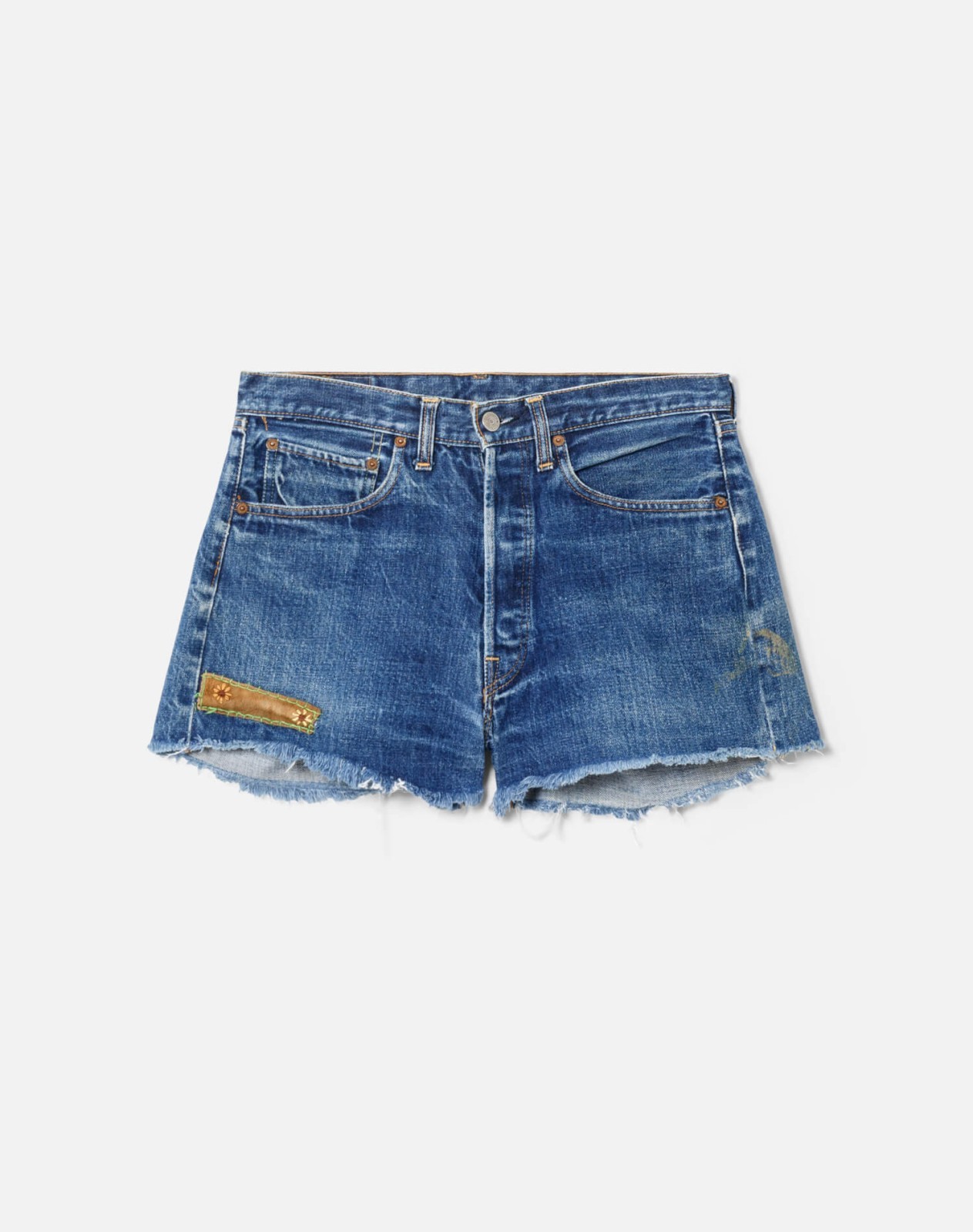 60s Patched Selvedge Big E Single Stitch 501 Levi's Shorts -#29