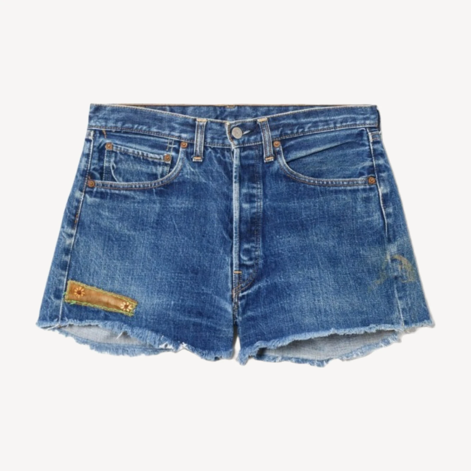 60s Patched Selvedge Big E Single Stitch 501 Levi's Shorts -#29