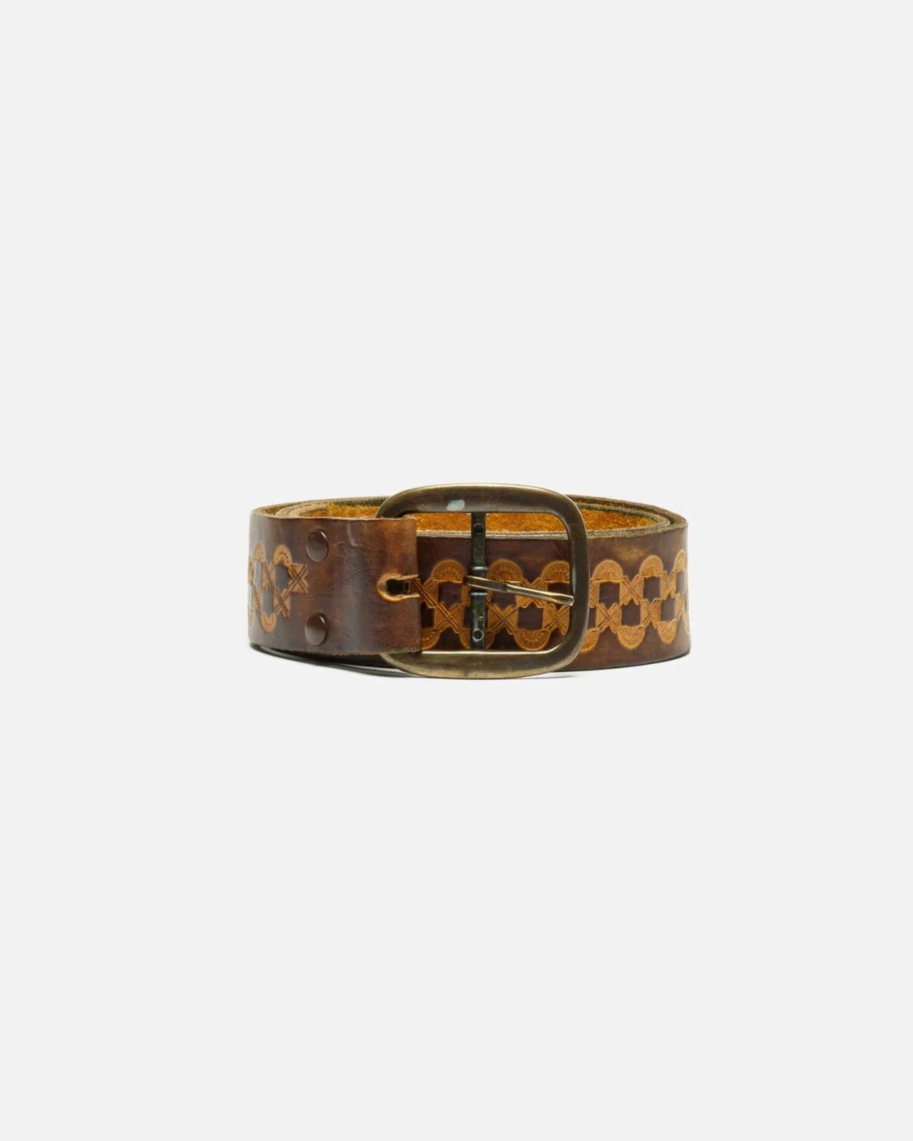 RE/DONE Vintage | 70s Embossed Leather Belt -#34 | Vintage Belts