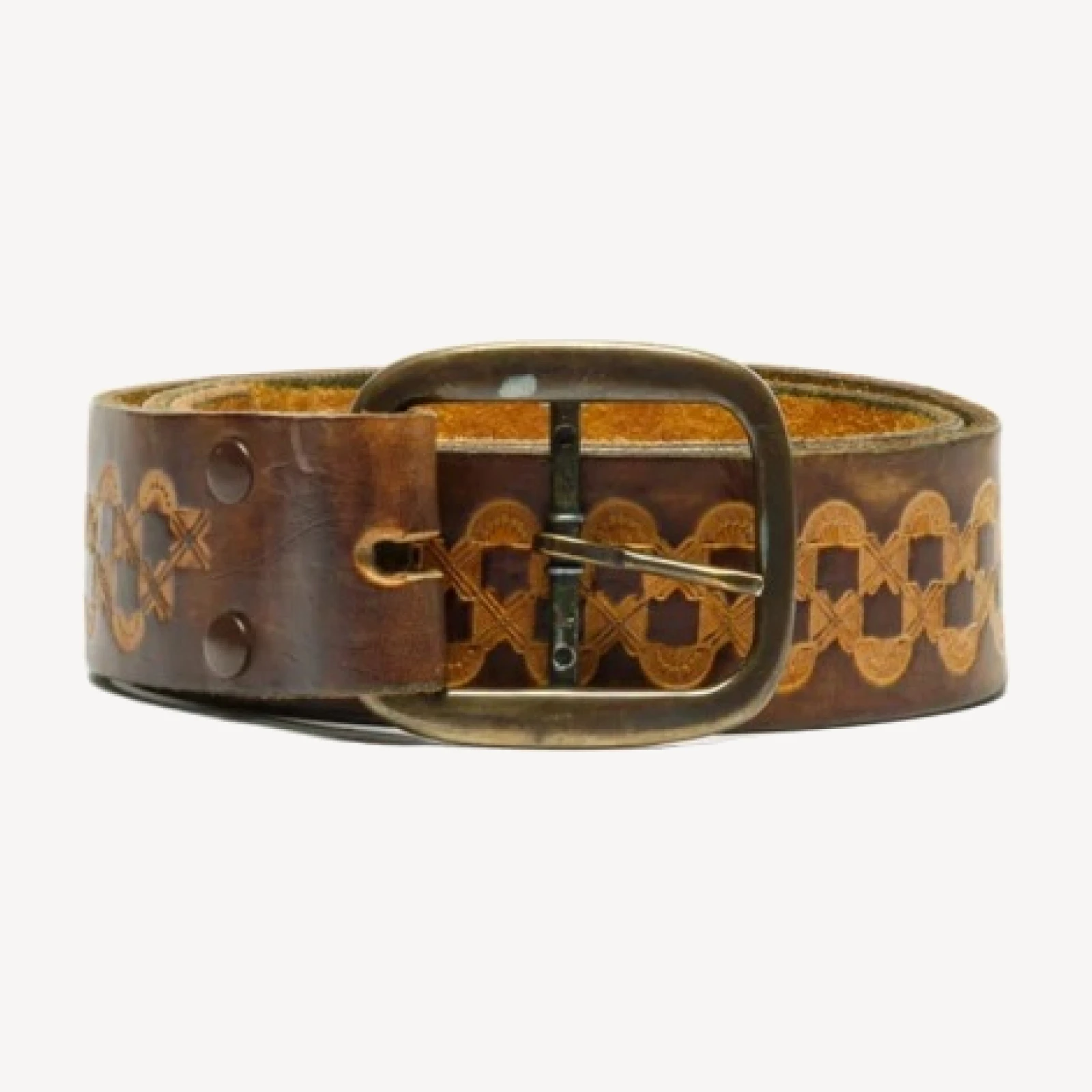 RE/DONE Vintage | 70s Embossed Leather Belt -#34 | Vintage Belts
