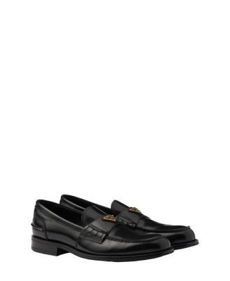 Prada Men's Brushed Leather Loafers