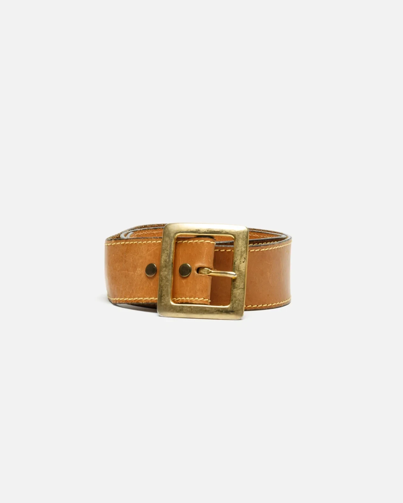 RE/DONE Vintage | 70s Leather and Brass Belt -#39 | Vintage Belts