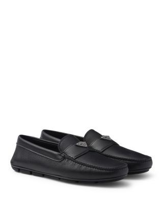 Prada Men's Leather Driving Loafer Shoes