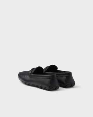Prada Men's Leather Driving Loafer Shoes