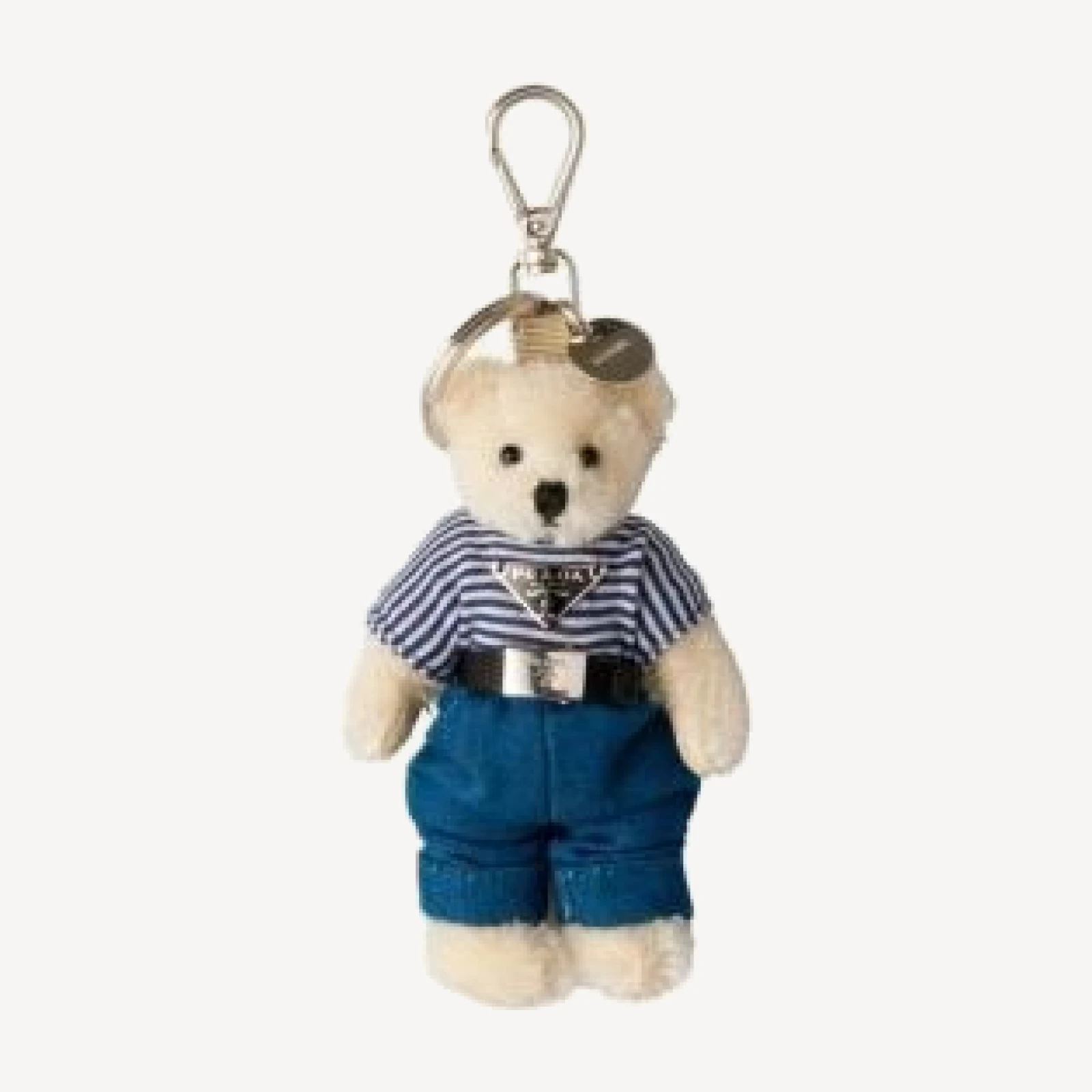 Prada Teddy Bag Charm with Metal Ring
